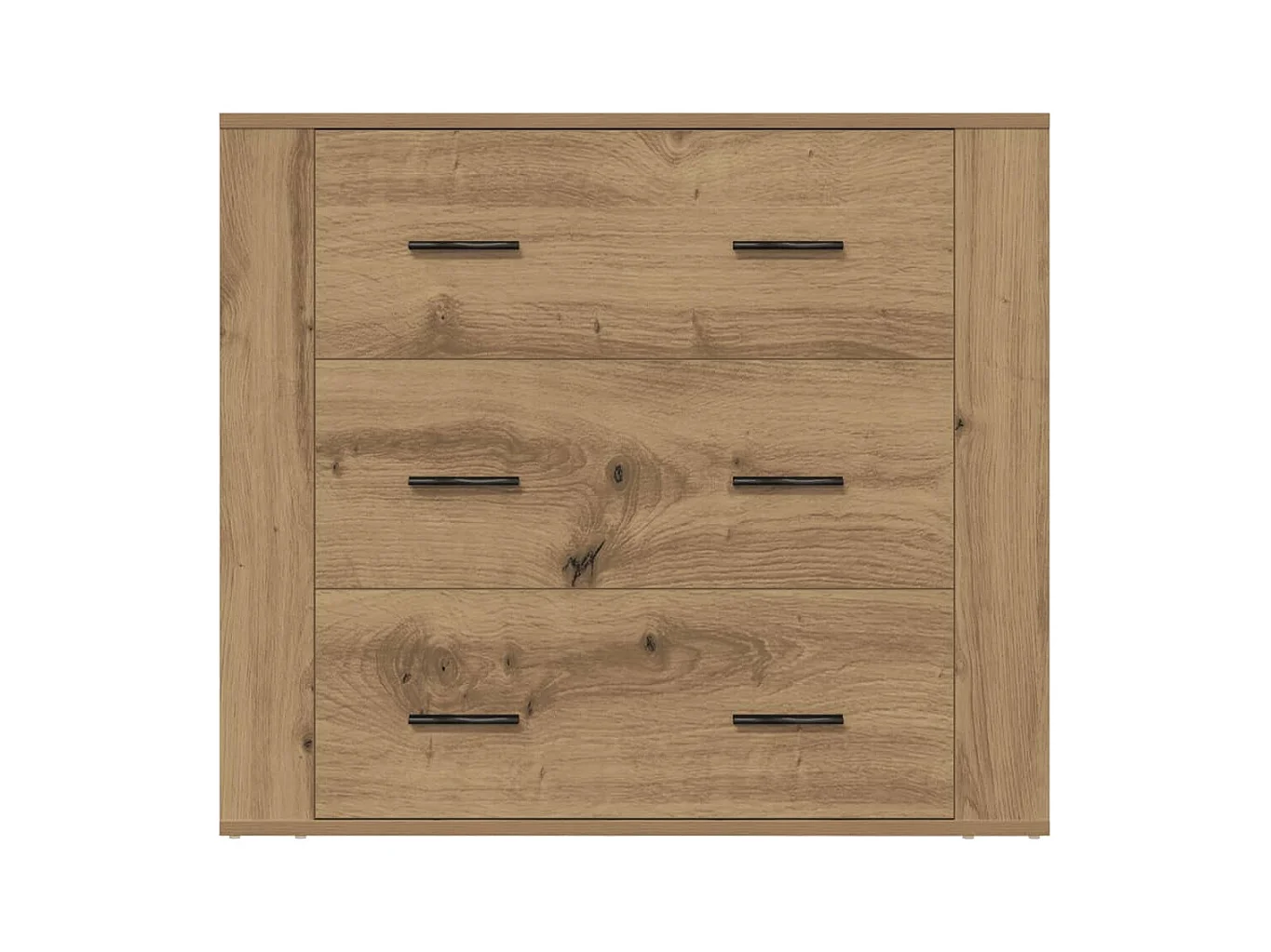 Buffet | Bahut | Meuble de rangement chêne artisanal 80x33x70 cm bois d'ingénierie