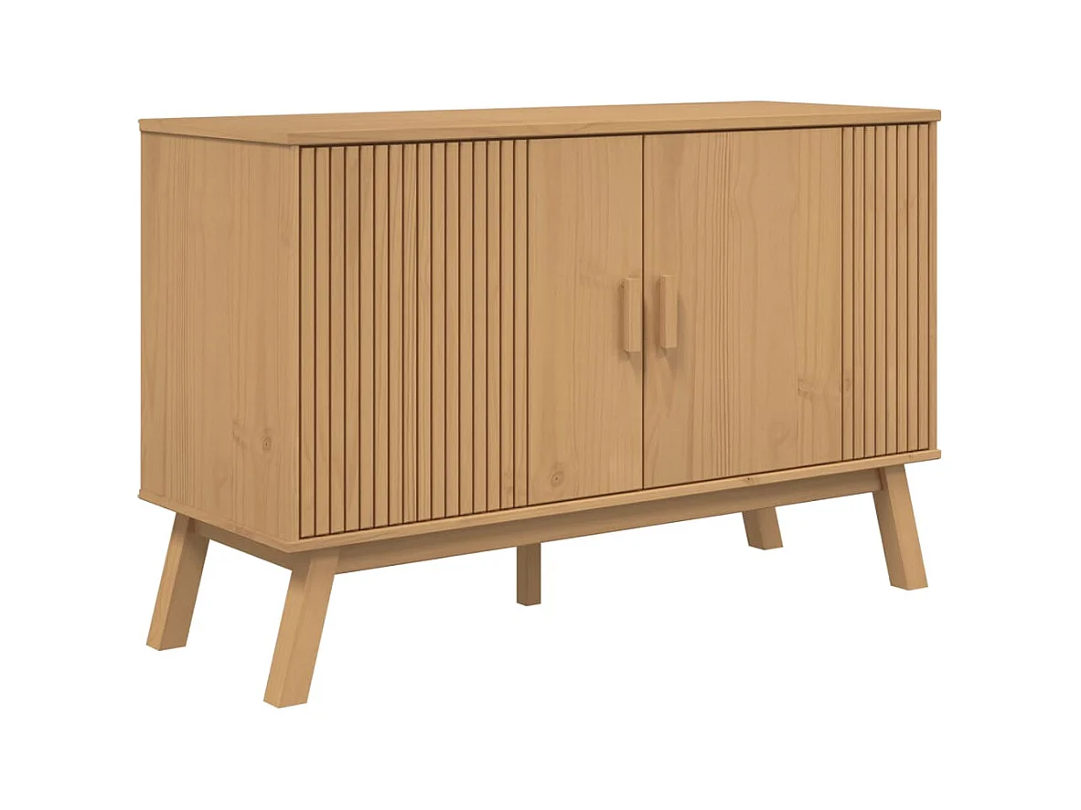 Buffet | Bahut | Meuble de rangement OLDEN marron 114x43x73,5 cm bois massif de pin