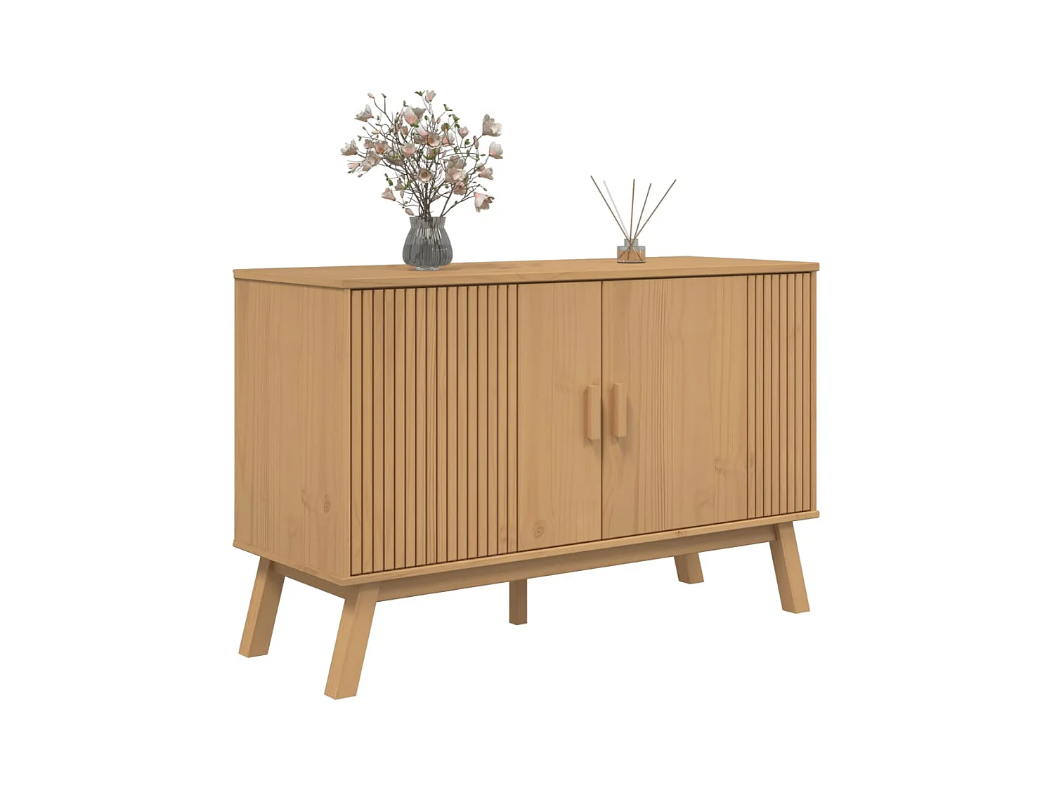 Buffet | Bahut | Meuble de rangement OLDEN marron 114x43x73,5 cm bois massif de pin