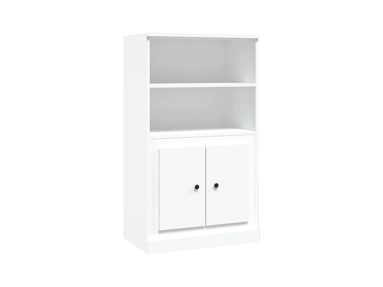 Buffet | Bahut | Meuble de rangement haut blanc 60x35,5x103,5 cm bois d'ingénierie
