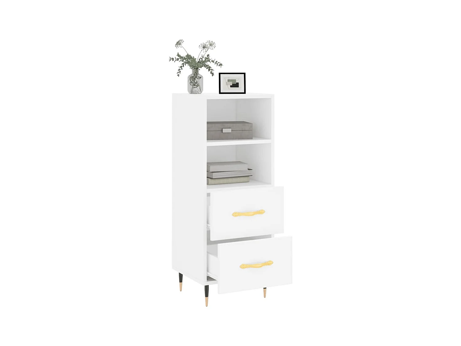 Buffet | Bahut | Meuble de rangement blanc 34,5x34x90 cm bois d'ingénierie