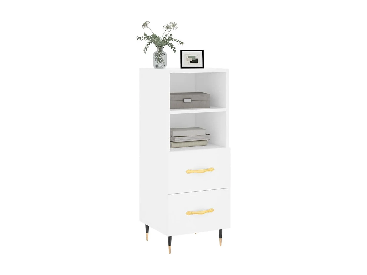 Buffet | Bahut | Meuble de rangement blanc 34,5x34x90 cm bois d'ingénierie