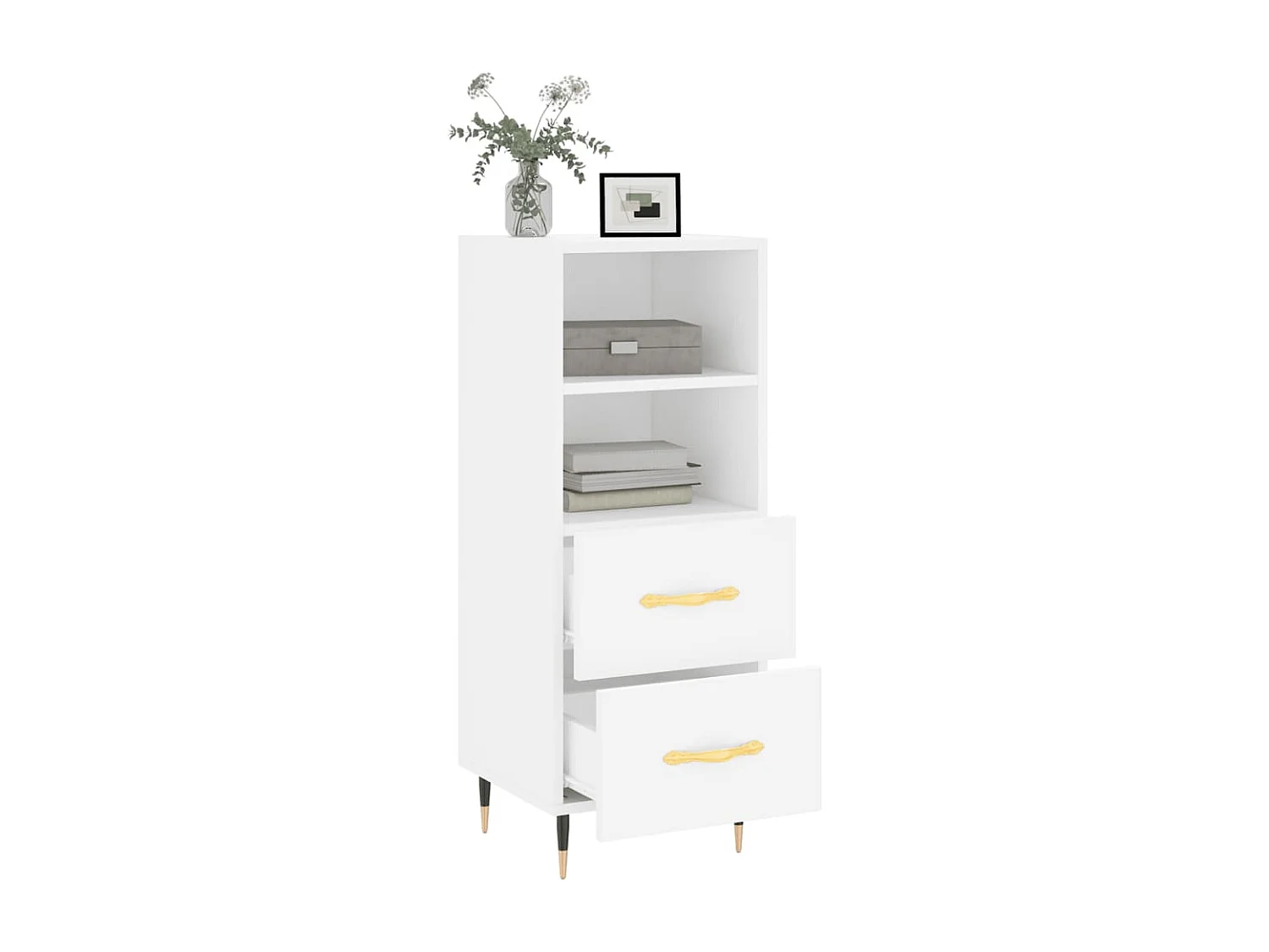 Buffet | Bahut | Meuble de rangement blanc 34,5x34x90 cm bois d'ingénierie