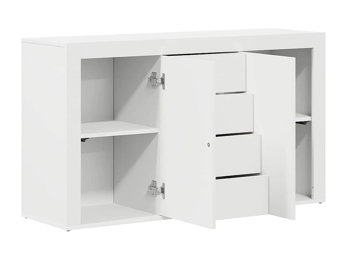 Buffet | Bahut | Meuble de rangement Blanc Blanc Bois 120 x 36 x 69 cm Rangement Buffet | Bahut | Meuble de rangement Blanc