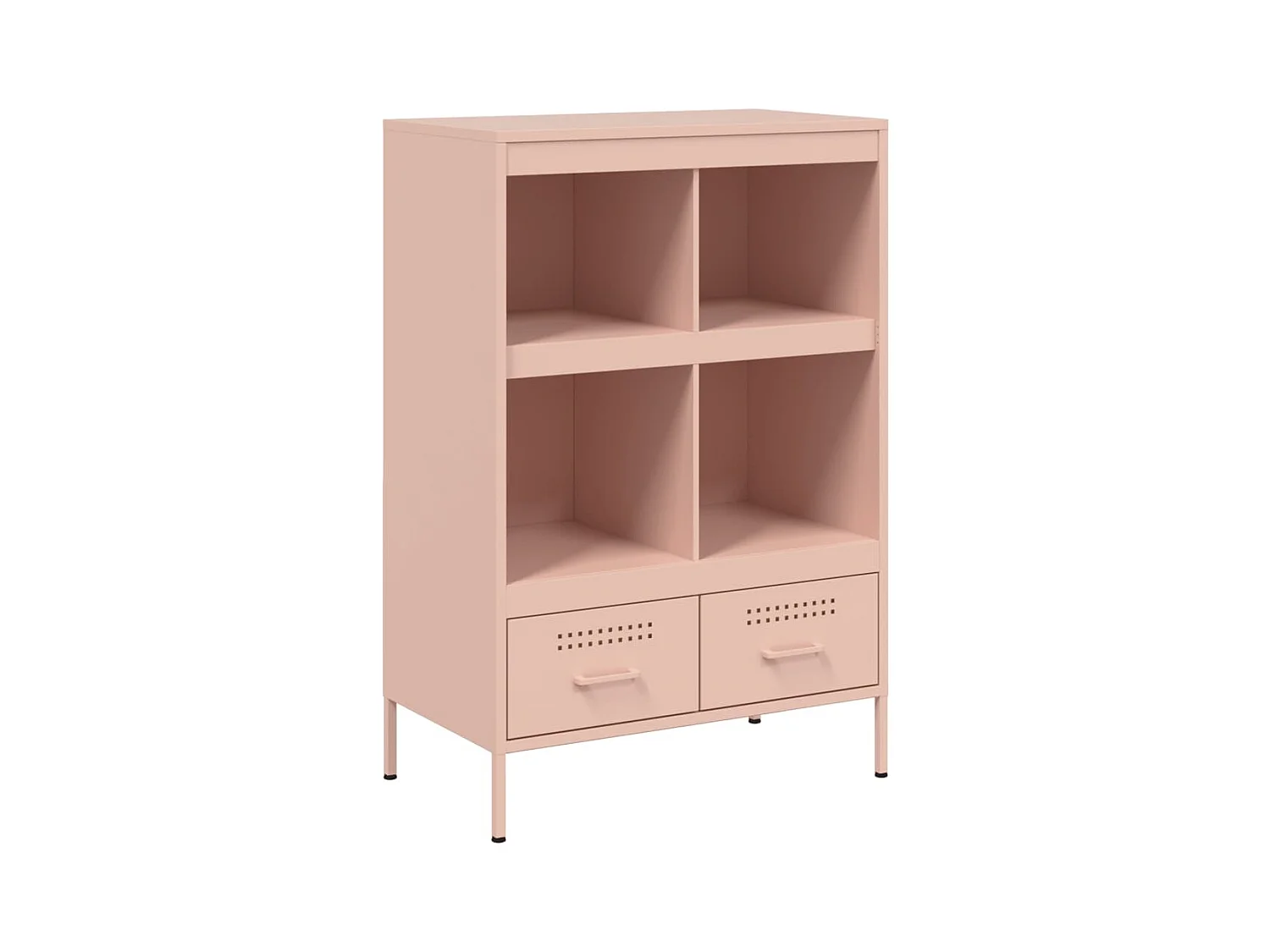 Buffet | Commode à tiroir | Meuble de rangement haut rose 68x39x101,5 cm acier
