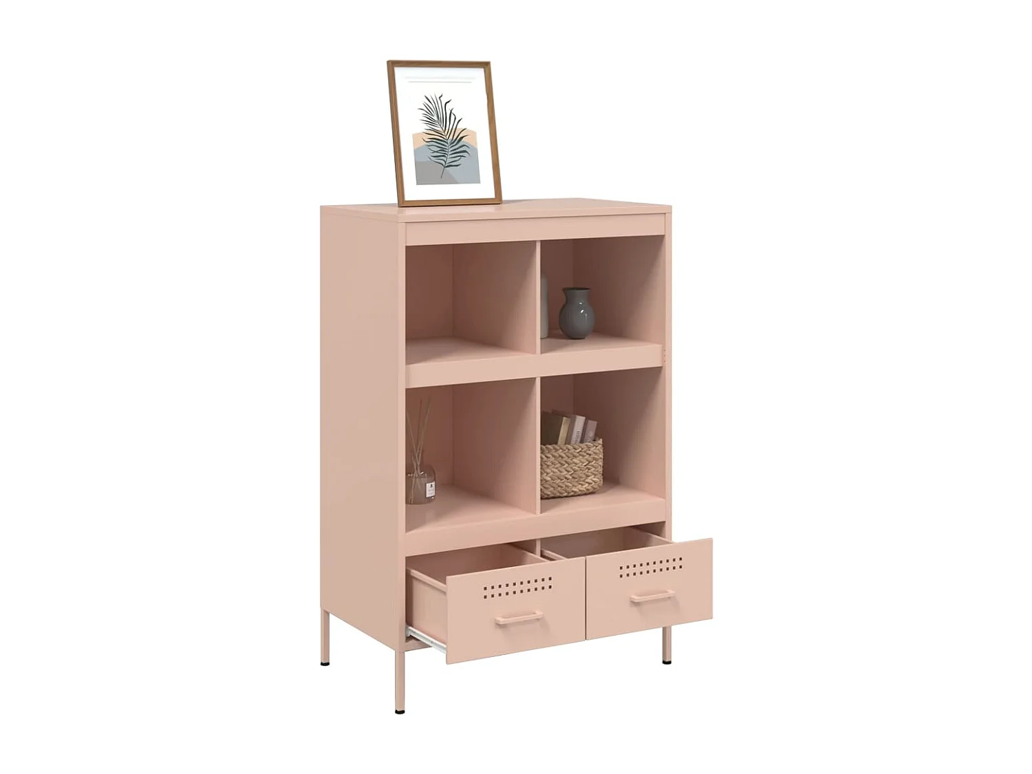 Credenza | Buffet | Armadio Rosa 68x39x101,5 cm in Acciaio
