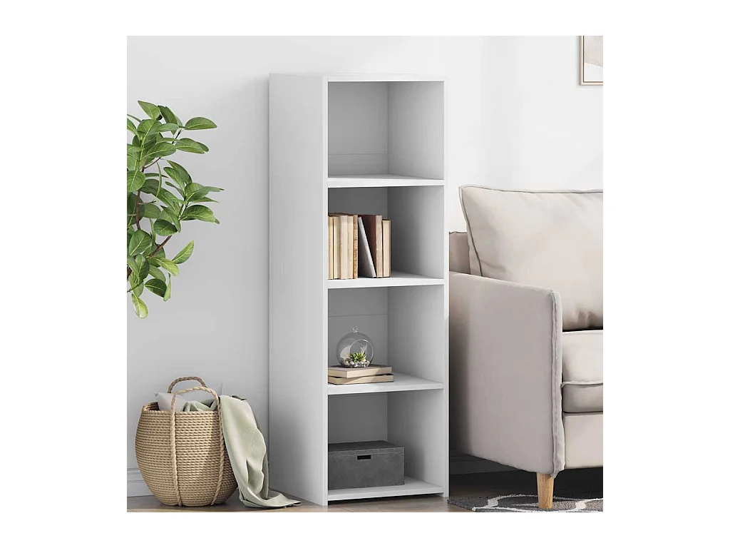 Credenza | Buffet | Armadio Bianca 40x41x124 cm in Legno Multistrato