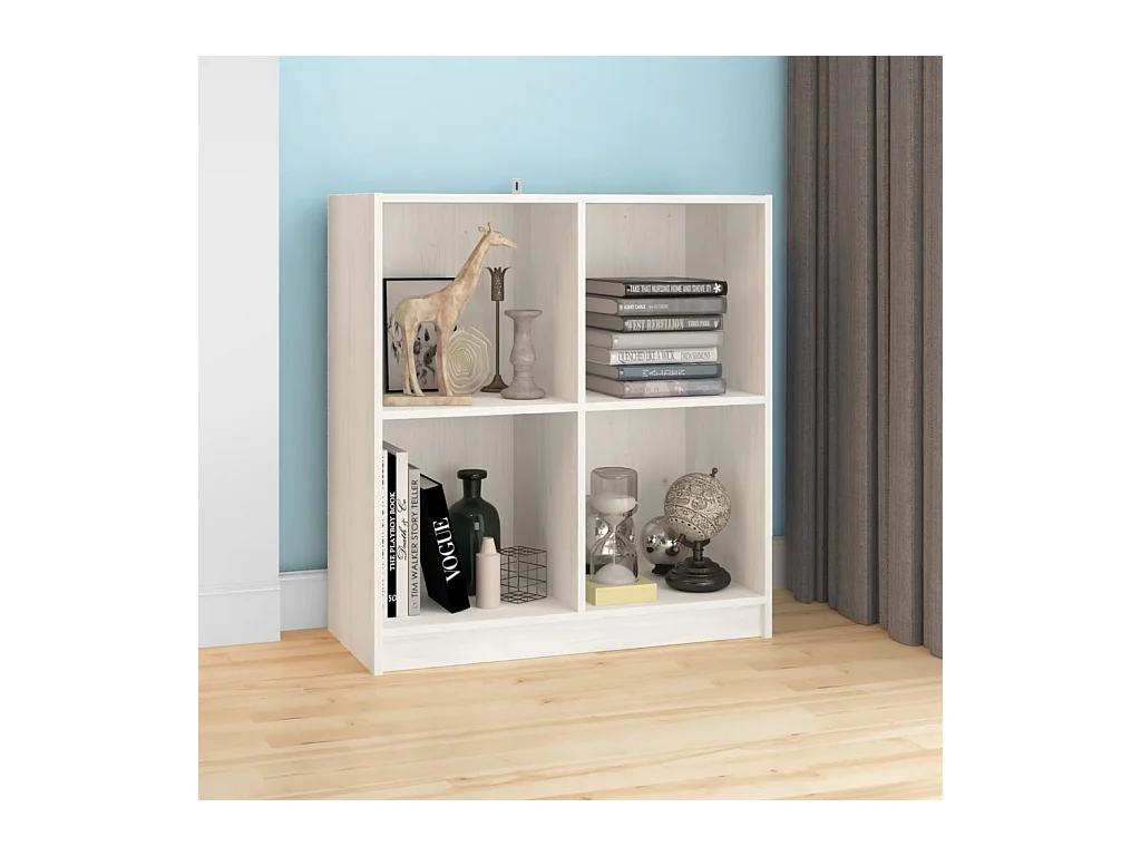 Buffet | Bahut | Meuble de rangement blanc 70x33x76 cm bois massif de pin