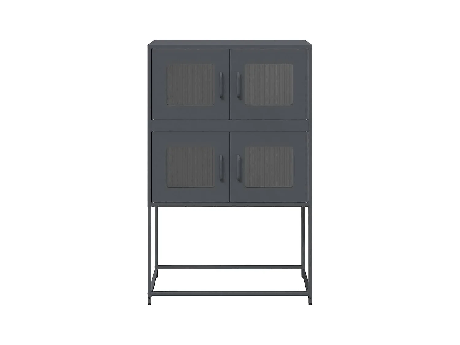 Buffet | Bahut | Meuble de rangement haut anthracite 68x39x107 cm acier