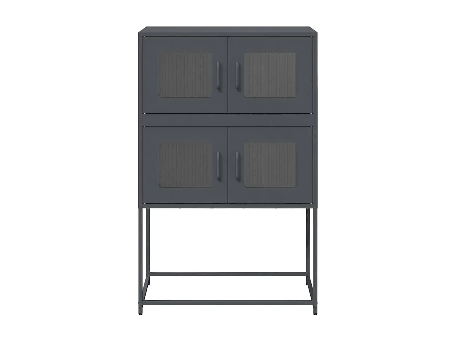 Buffet | Bahut | Meuble de rangement haut anthracite 68x39x107 cm acier