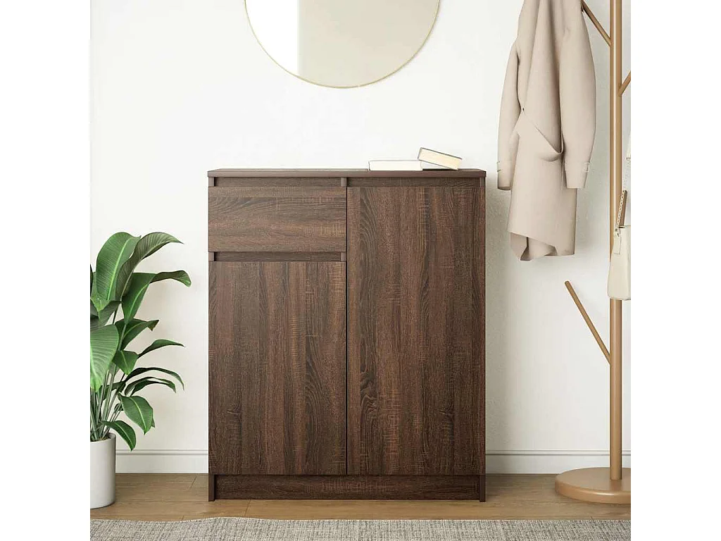 Buffet | Commode à tiroir | Meuble de rangement avec tiroir chêne brun 71x35x84 cm bois d'ingénierie