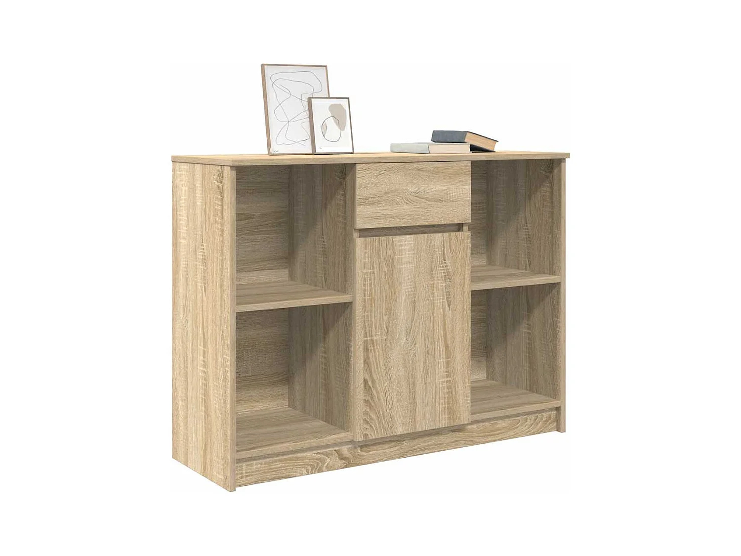 Buffet | Commode à tiroir | Meuble de rangement avec tiroir chêne sonoma 101x35x76 cm bois d'ingénierie