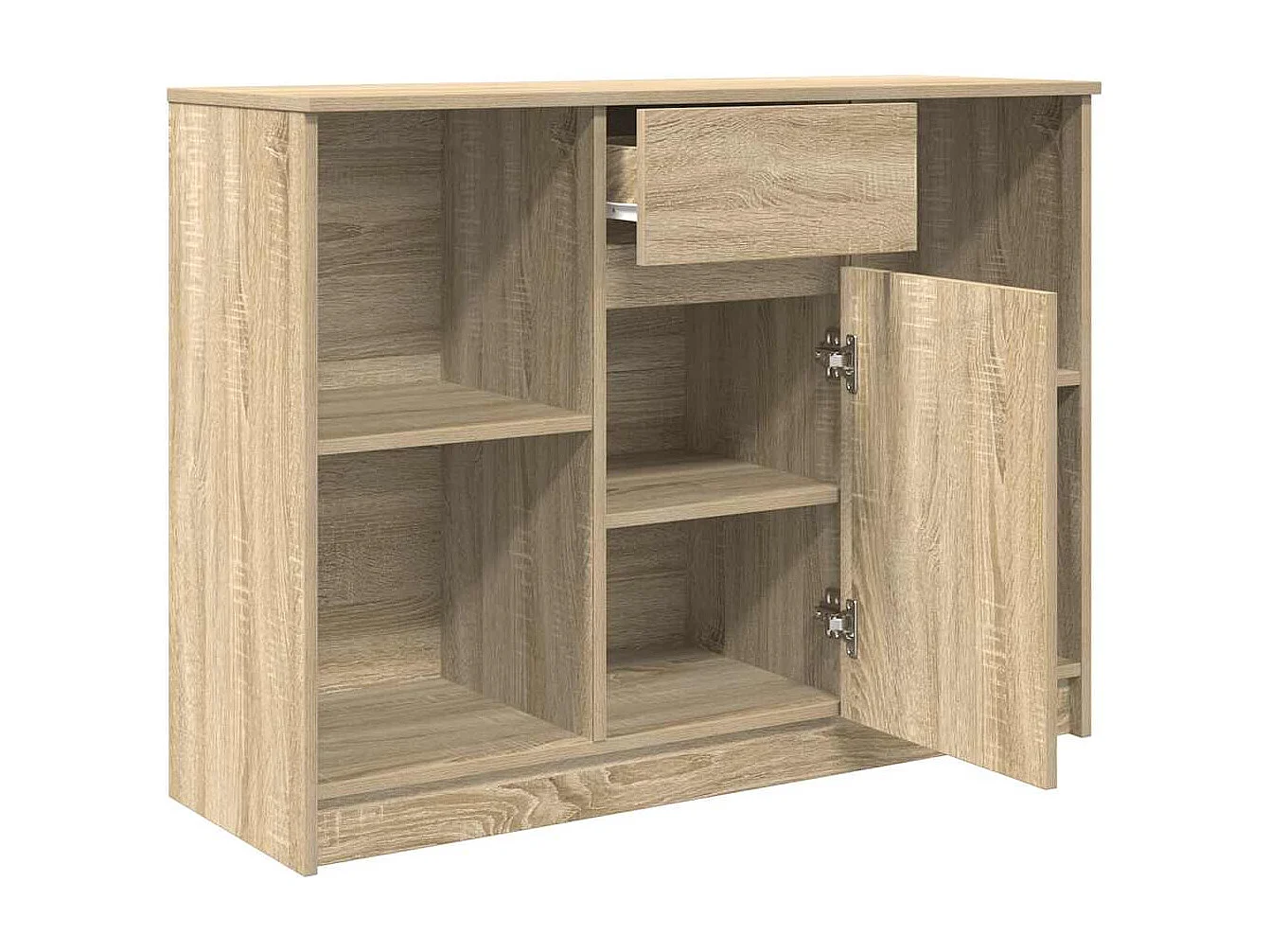 Buffet | Commode à tiroir | Meuble de rangement avec tiroir chêne sonoma 101x35x76 cm bois d'ingénierie
