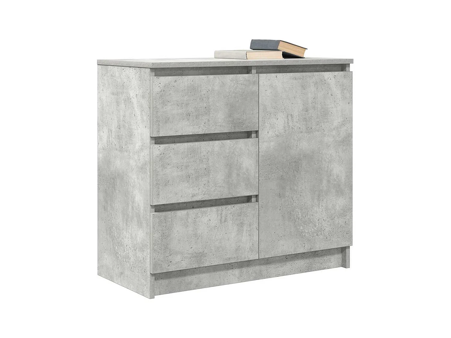 Credenza | Buffet | Armadio con Cassetto Grigio Cemento 71x35x65 cm in Truciolato