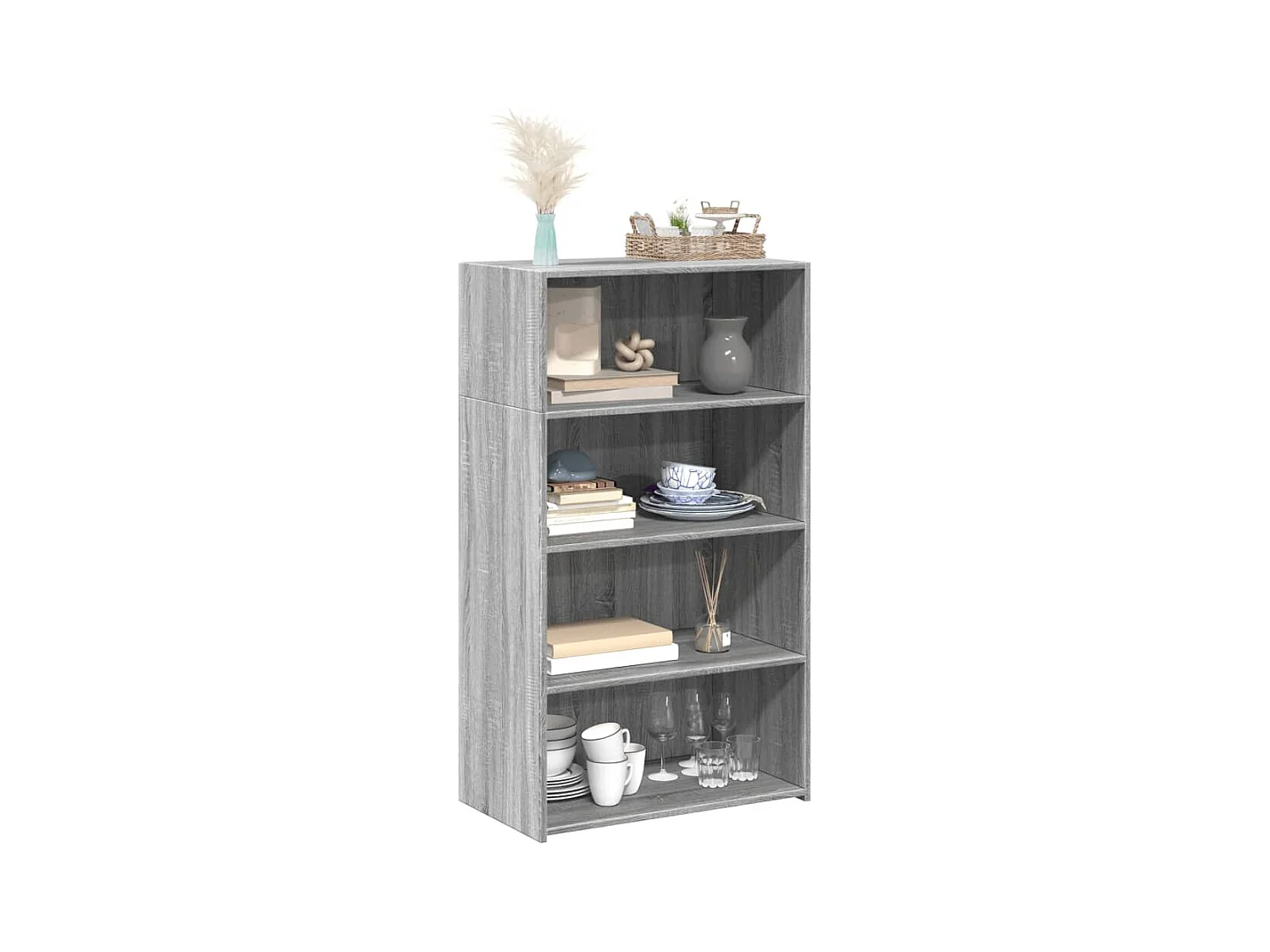 Buffet | Bahut | Meuble de rangement haut sonoma gris 70x41x124 cm bois d'ingénierie
