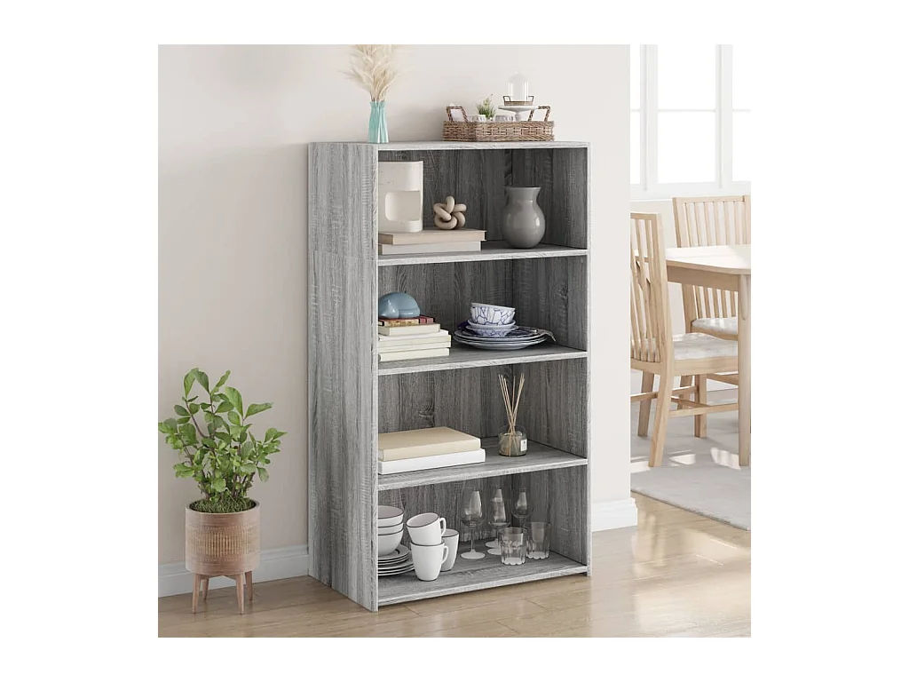 Credenza | Buffet | Armadio Grigio Sonoma 70x41x124 cm in Legno Multistrato