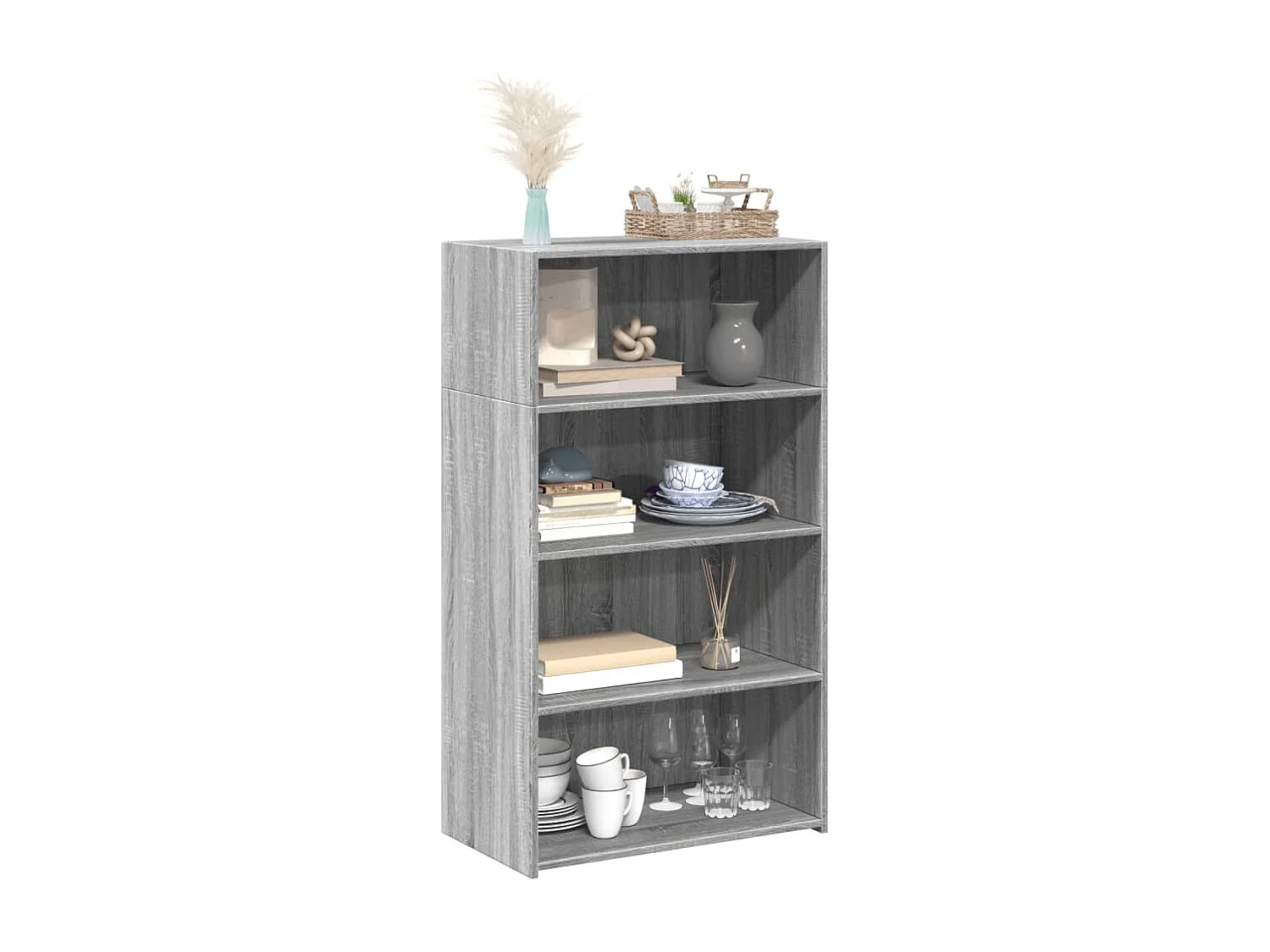 Buffet | Bahut | Meuble de rangement haut sonoma gris 70x41x124 cm bois d'ingénierie