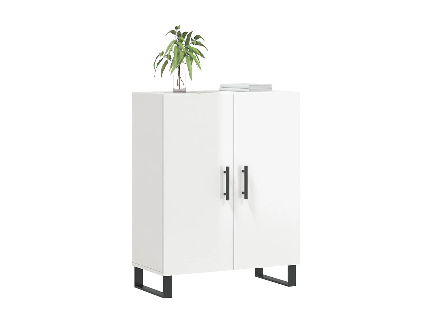 Buffet | Bahut | Meuble de rangement Blanc brillant 69,5x34x90 cm Bois d'ingénierie