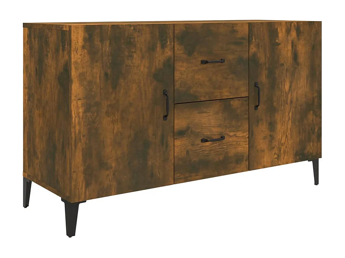 Buffet | Bahut | Meuble de rangement chêne fumé 100x36x60 cm bois d'ingénierie