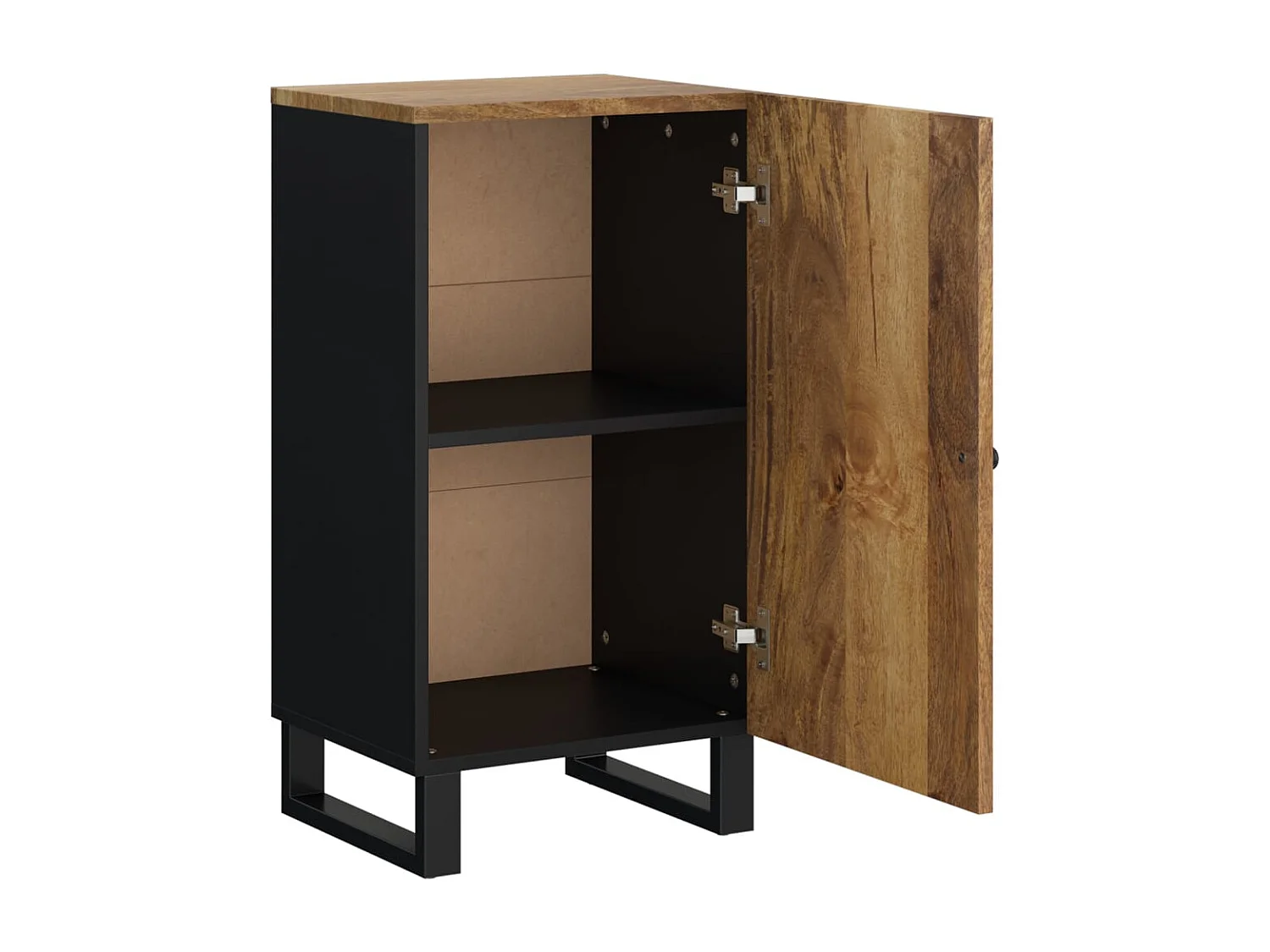 Credenza | Buffet | Armadio con Anta 40x31x75 cm in Legno Massello di Mango