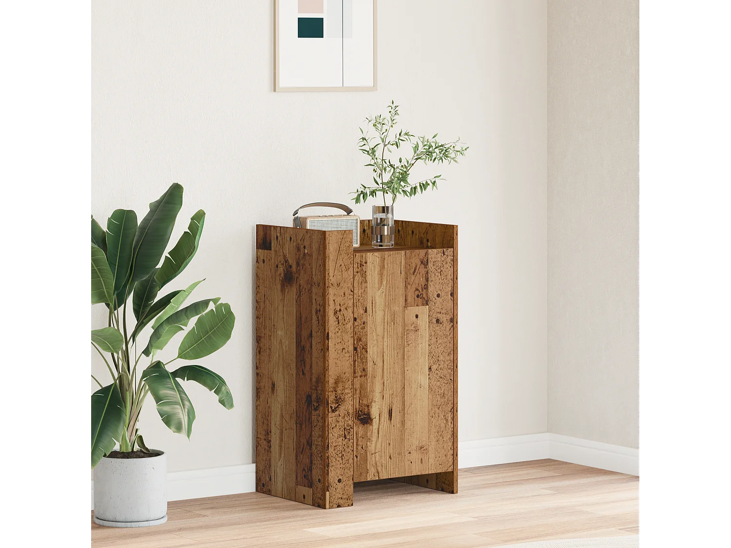 Buffet | Bahut | Meuble de rangement en vieux bois 45x35x75 cm en bois technique