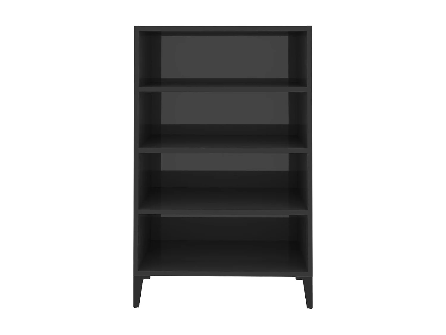 Buffet | Bahut | Meuble de rangement Gris brillant 57x35x90 cm Aggloméré