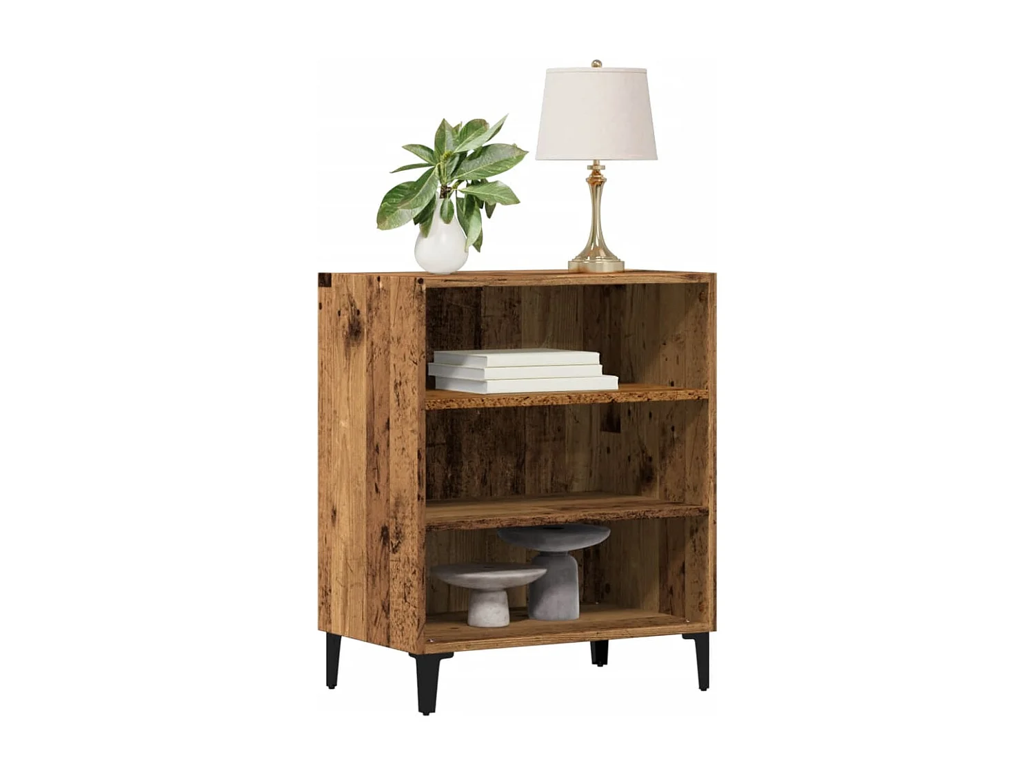 Buffet | Bahut | Meuble de rangement vieux bois 57x35x70 cm bois d'ingénierie