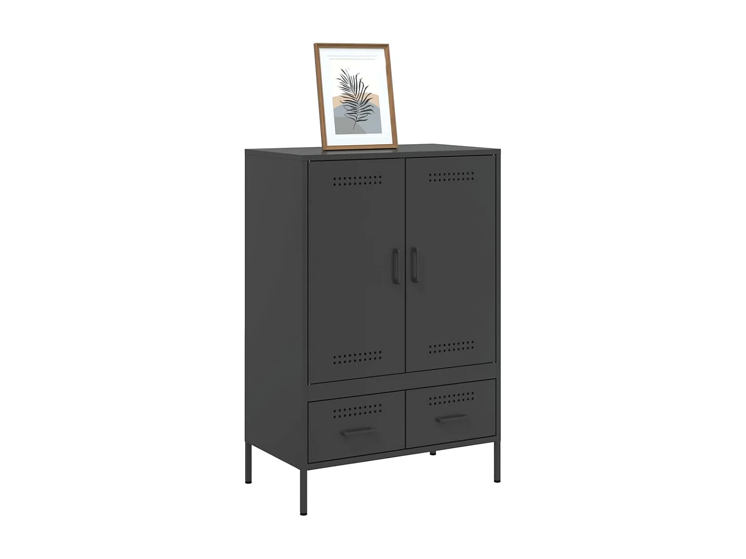 Credenza | Buffet | Armadio Nera 68x39x101,5 cm in Acciaio