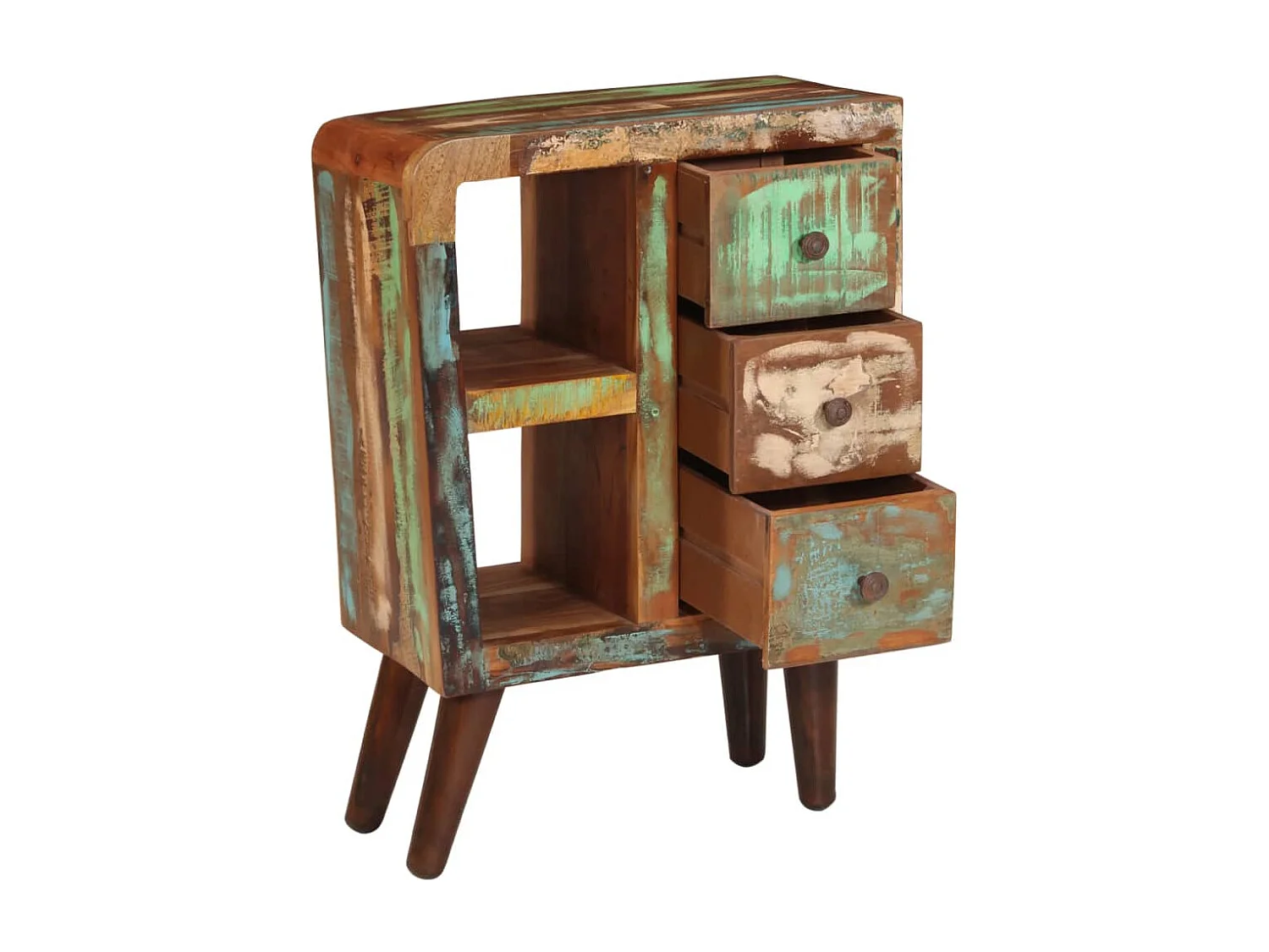 Buffet | Bahut | Meuble de rangement 55x30x80 cm bois massif de récupération