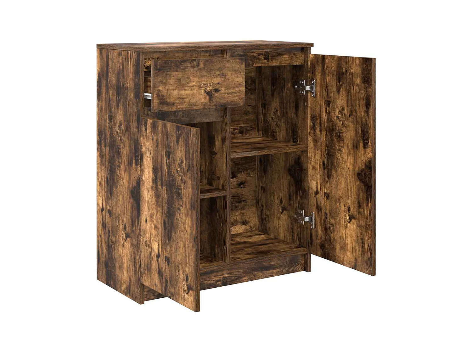 Credenza | Buffet | Armadio con Cassetto Rovere Fumo 71x35x84 cm in Truciolato