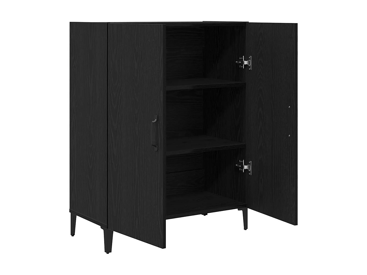 Buffet | Bahut | Meuble de rangement chêne noir 69,5x34x90 cm bois d'ingénierie