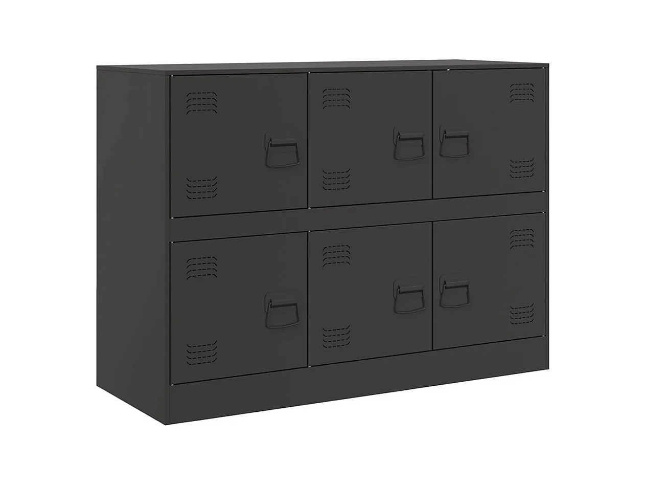 Buffet | Bahut | Meuble de rangement noir 99x39x73 cm acier