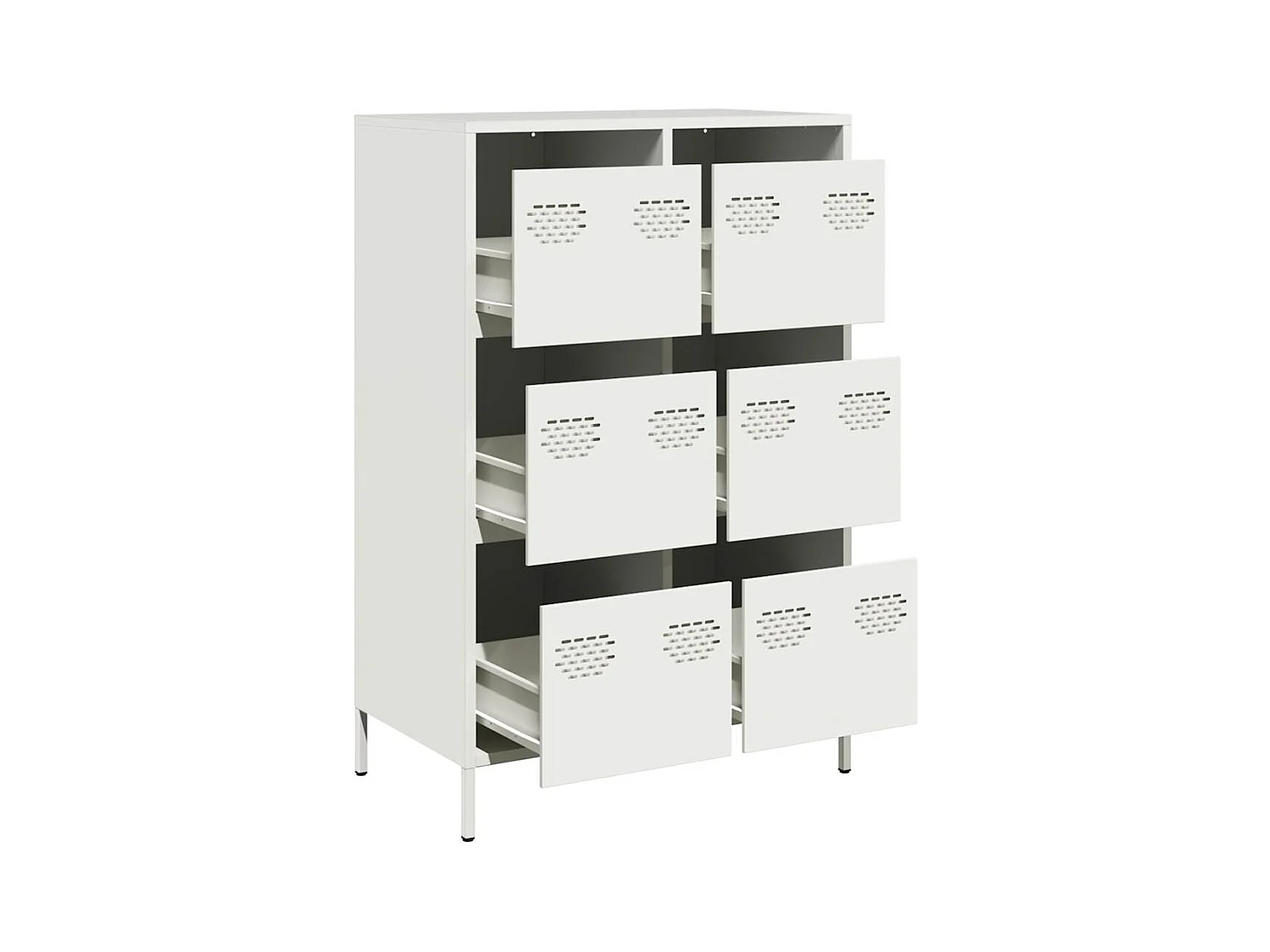 Credenza | Buffet | Armadio Bianca 68x39x101,5 cm in Acciaio