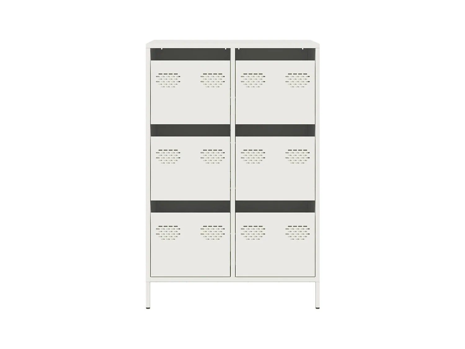 Credenza | Buffet | Armadio Bianca 68x39x101,5 cm in Acciaio