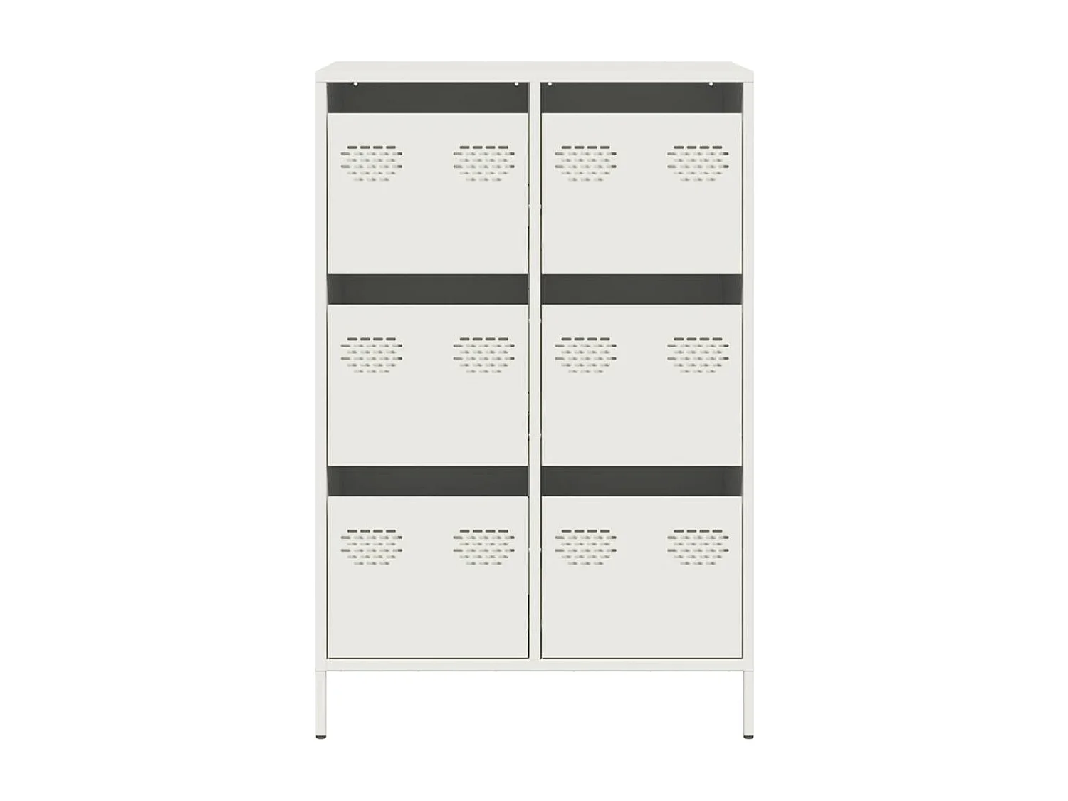 Credenza | Buffet | Armadio Bianca 68x39x101,5 cm in Acciaio