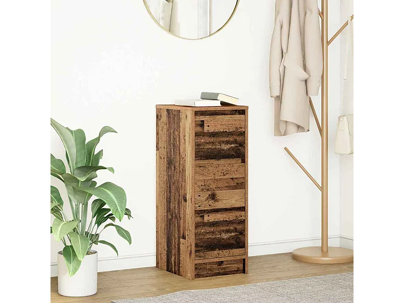 Buffet | Commode à tiroir | Meuble de rangement vieux bois 29,5x34x76 cm bois d'ingénierie