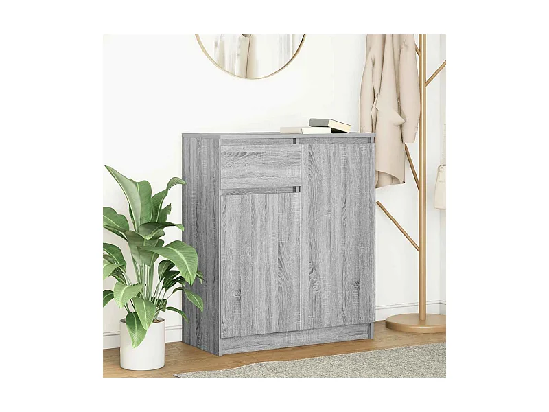 Credenza | Buffet | Armadio con Cassetto Grigio Sonoma 71x35x84 cm in Truciolato