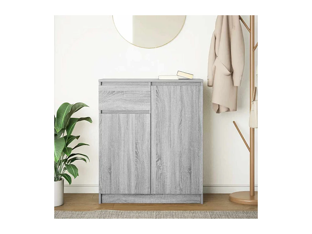 Buffet | Commode à tiroir | Meuble de rangement avec tiroir sonoma gris 71x35x84 cm bois d'ingénierie