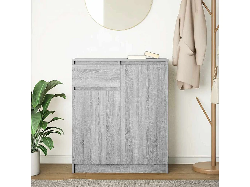 Buffet | Commode à tiroir | Meuble de rangement avec tiroir sonoma gris 71x35x84 cm bois d'ingénierie