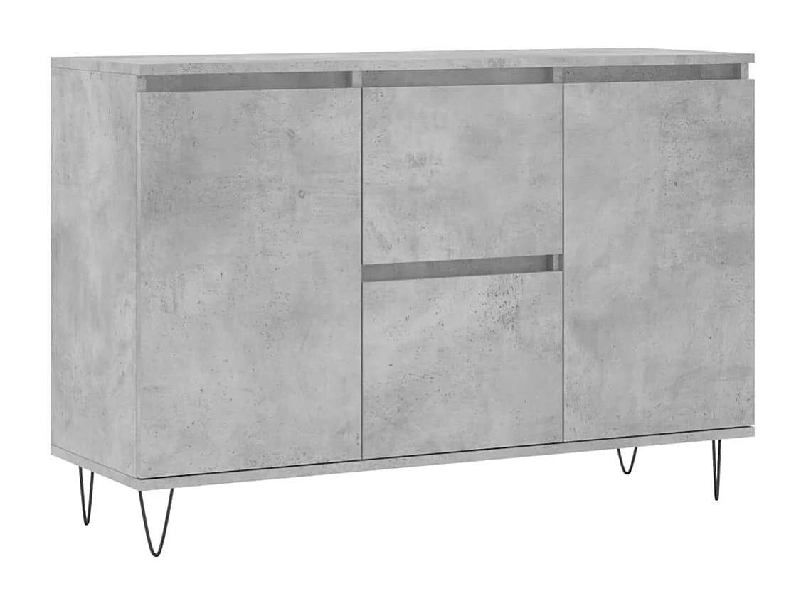 Buffet | Bahut | Meuble de rangement gris béton 104x35x70 cm bois d'ingénierie