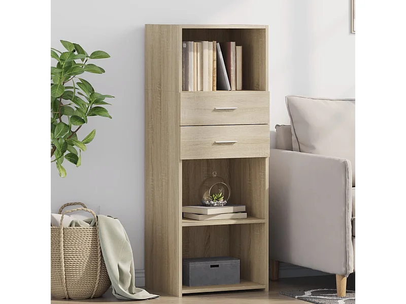 Buffet | Bahut | Meuble de rangement haut chêne sonoma 45x42,5x124 cm bois d'ingénierie