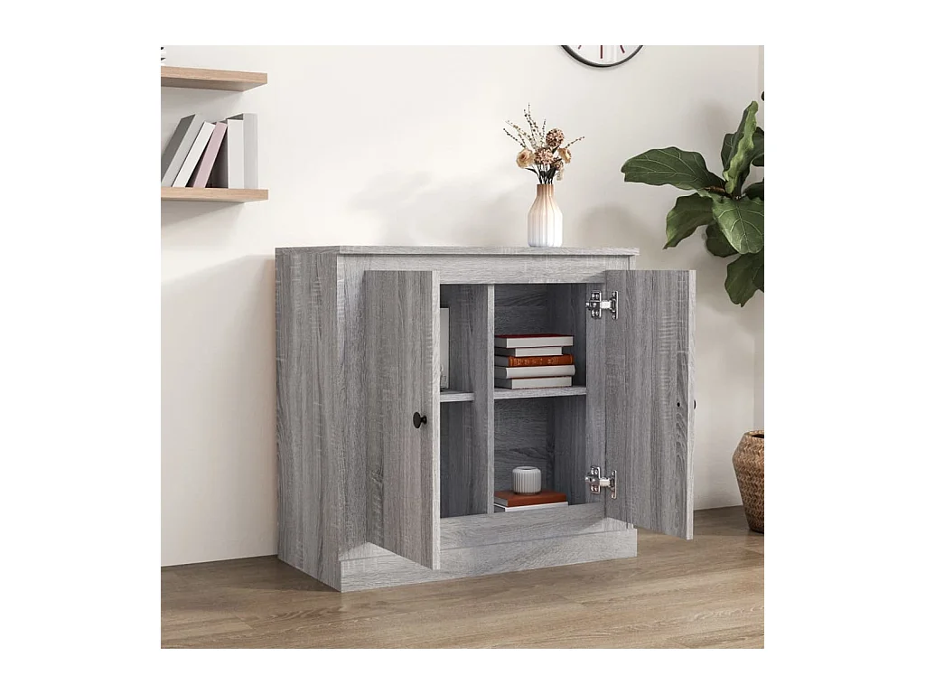 Buffet | Bahut | Meuble de rangement sonoma gris 70x35,5x67,5 cm bois d'ingénierie