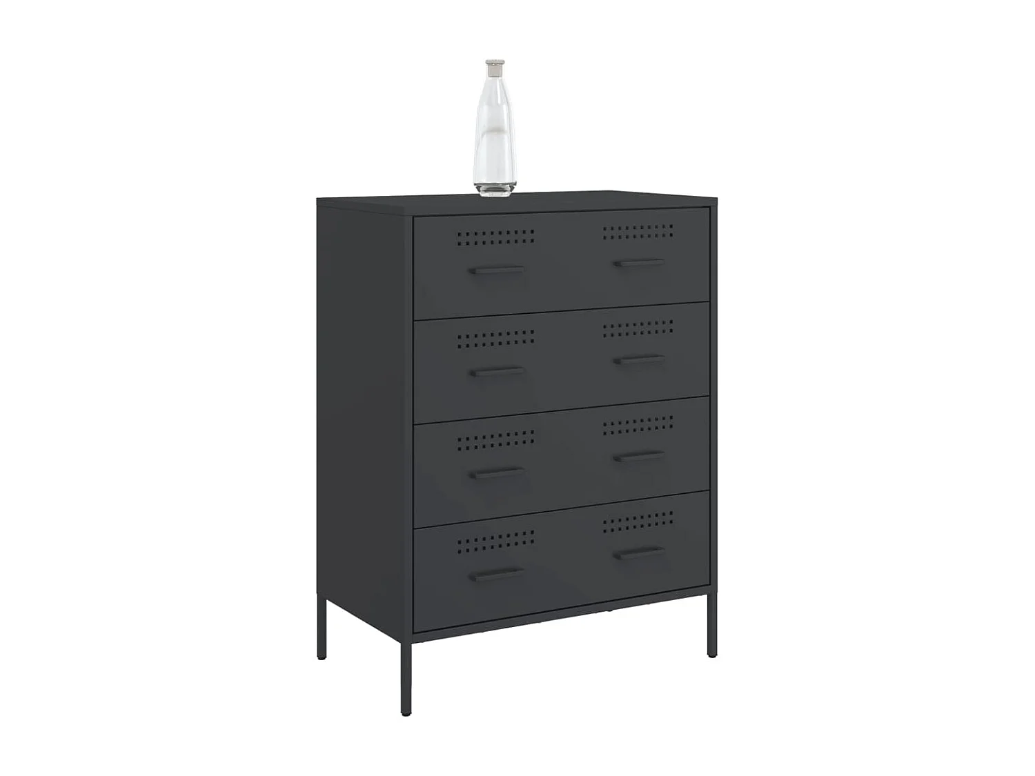 Credenza | Buffet | Armadio Nera 68x39x89 cm in Acciaio