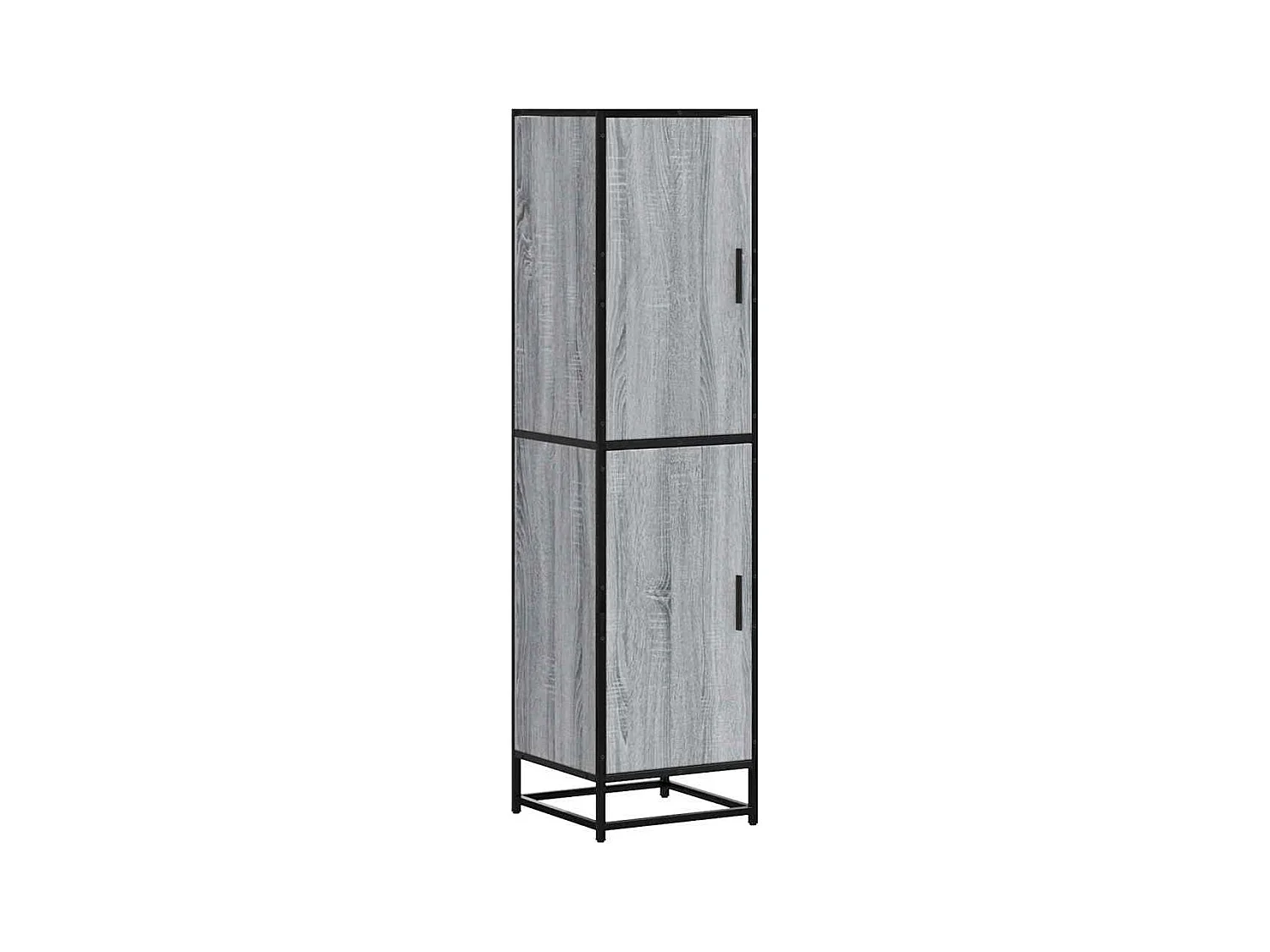 Buffet | Bahut | Meuble de rangement haut sonoma gris 35,5x35x139 cm bois d'ingénierie métal