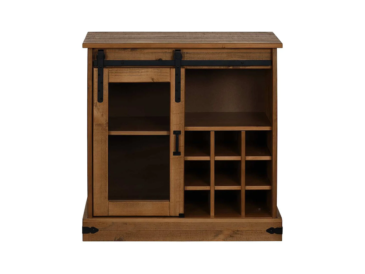 Buffet | Bahut | Meuble de rangement HALDEN avec porte coulissante 80x40x80 cm bois massif
