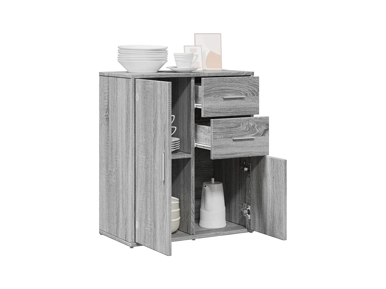 Buffet | Bahut | Meuble de rangement sonoma gris 60x31x70 cm bois d'ingénierie