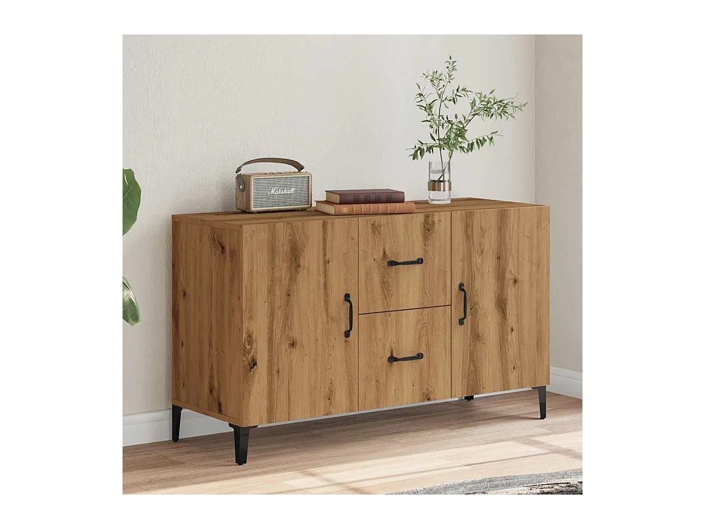 Credenza | Buffet | Armadio Rovere Artigianale 100x36x60 cm in Legno Multistrato