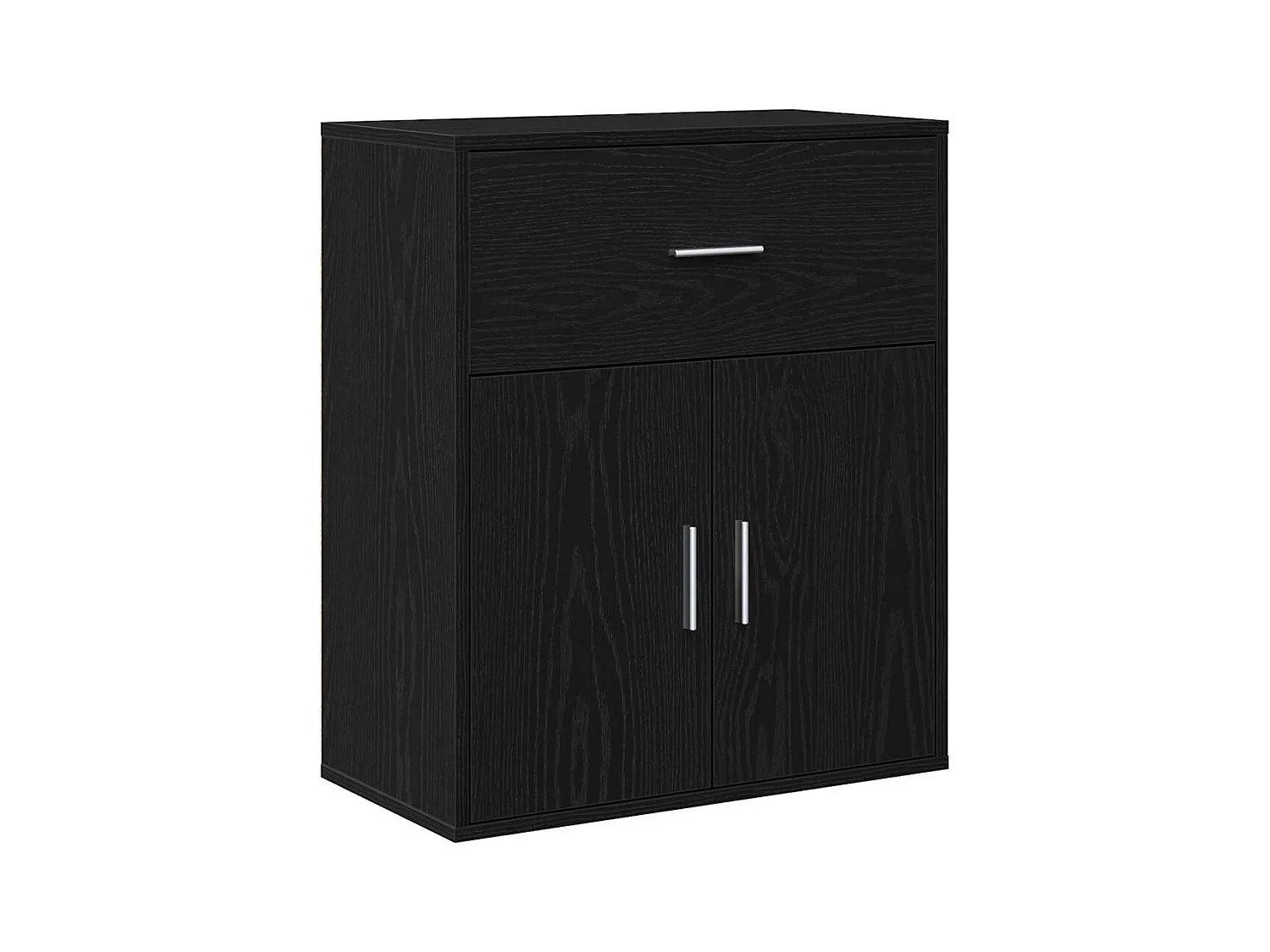 Buffet | Bahut | Meuble de rangement avec tiroir Chêne noir 60 x 31 x 70 cm Bois d'ingénierie