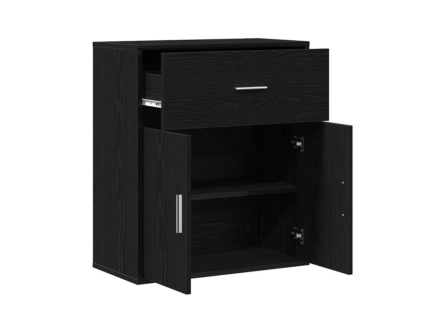 Buffet | Bahut | Meuble de rangement avec tiroir Chêne noir 60 x 31 x 70 cm Bois d'ingénierie
