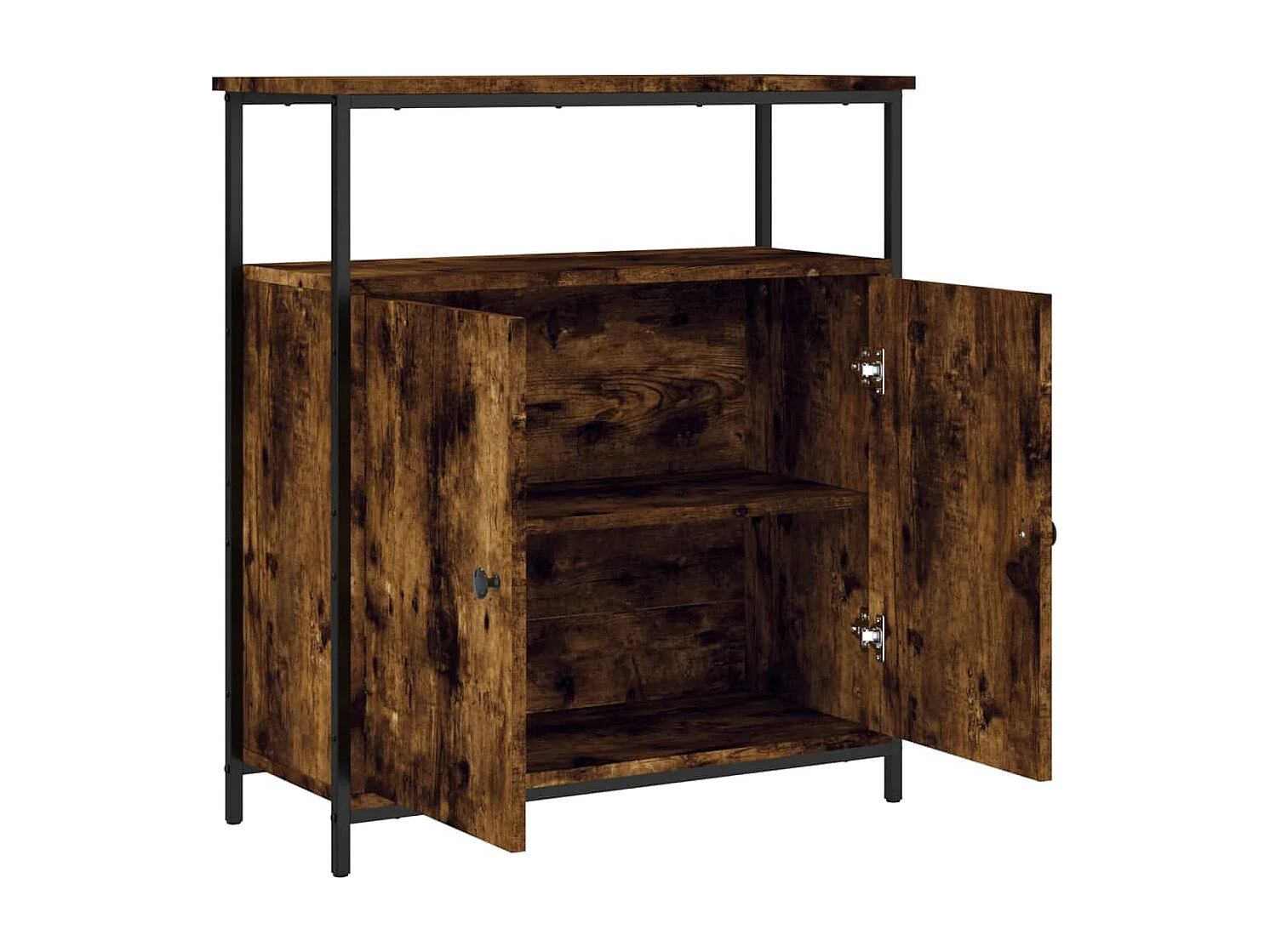 Buffet | Bahut | Meuble de rangement chêne fumé 70x30x80 cm bois d'ingénierie